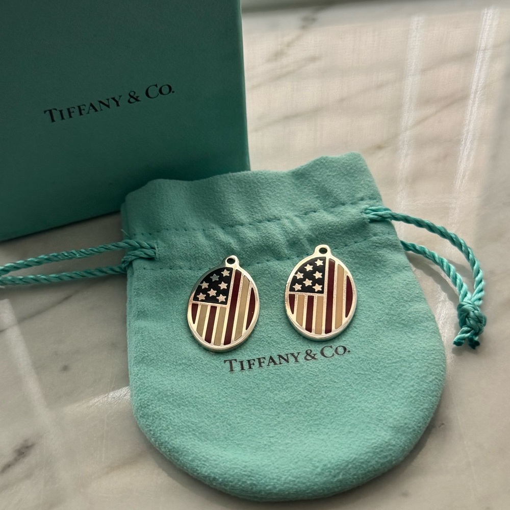 Authentic Tiffany & Co. Bracelet National Flag America Sterling Silver #4804